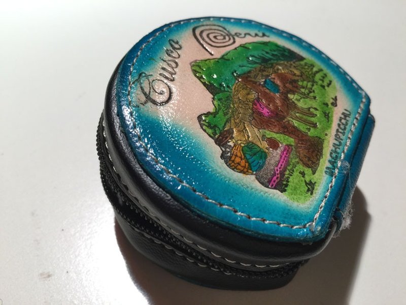 多彩秘鲁立体贝壳零钱包 - 零钱包 - 真皮 蓝色