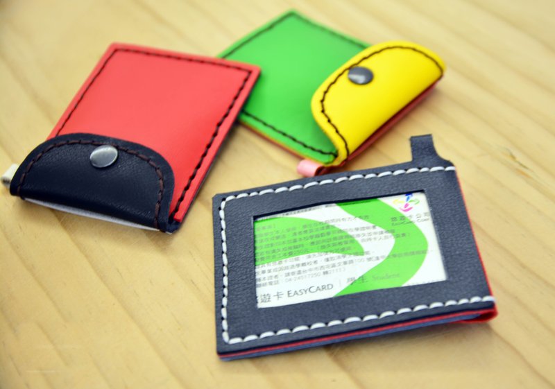 手作皮革 ─ 零钱证件双用夹 。蘑菇诗人+手作=The Mushroom Hand。 - 证件套/卡套 - 真皮 多色