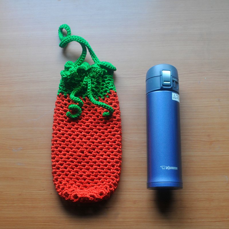 大草莓水壶袋/双色中国结绳编织/ - 其他 - 其他材质 