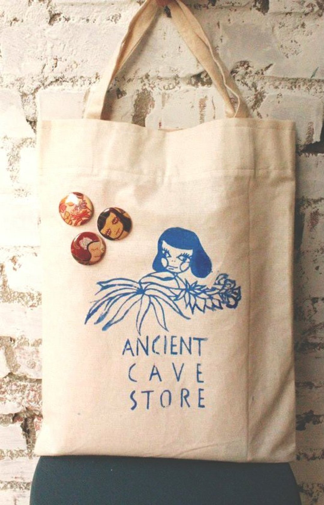 古窟商行 Ancient Cave Store手提袋 - 手提包/手提袋 - 其他材质 白色