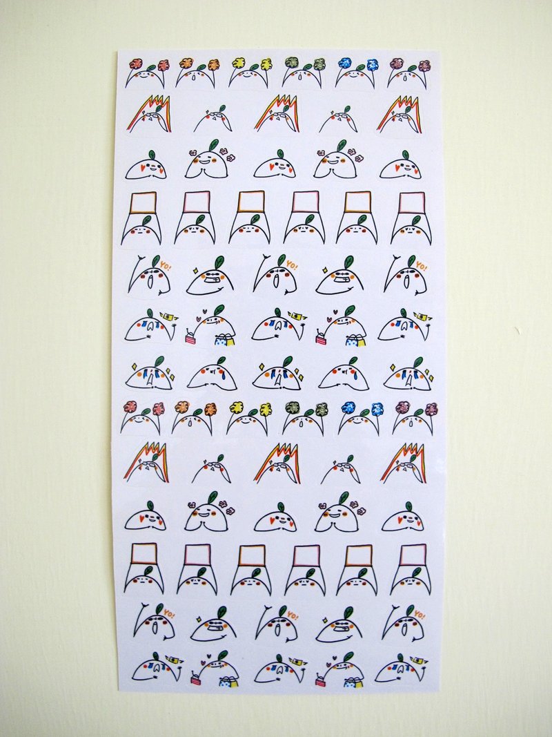 －橘子乱入生活 II－手帐贴纸 - 贴纸 - 纸 橘色