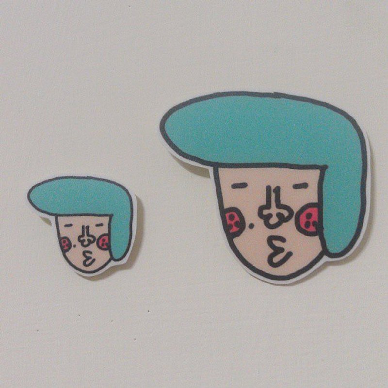 不良飙仔贴纸－绿（大） - 贴纸 - 纸 绿色