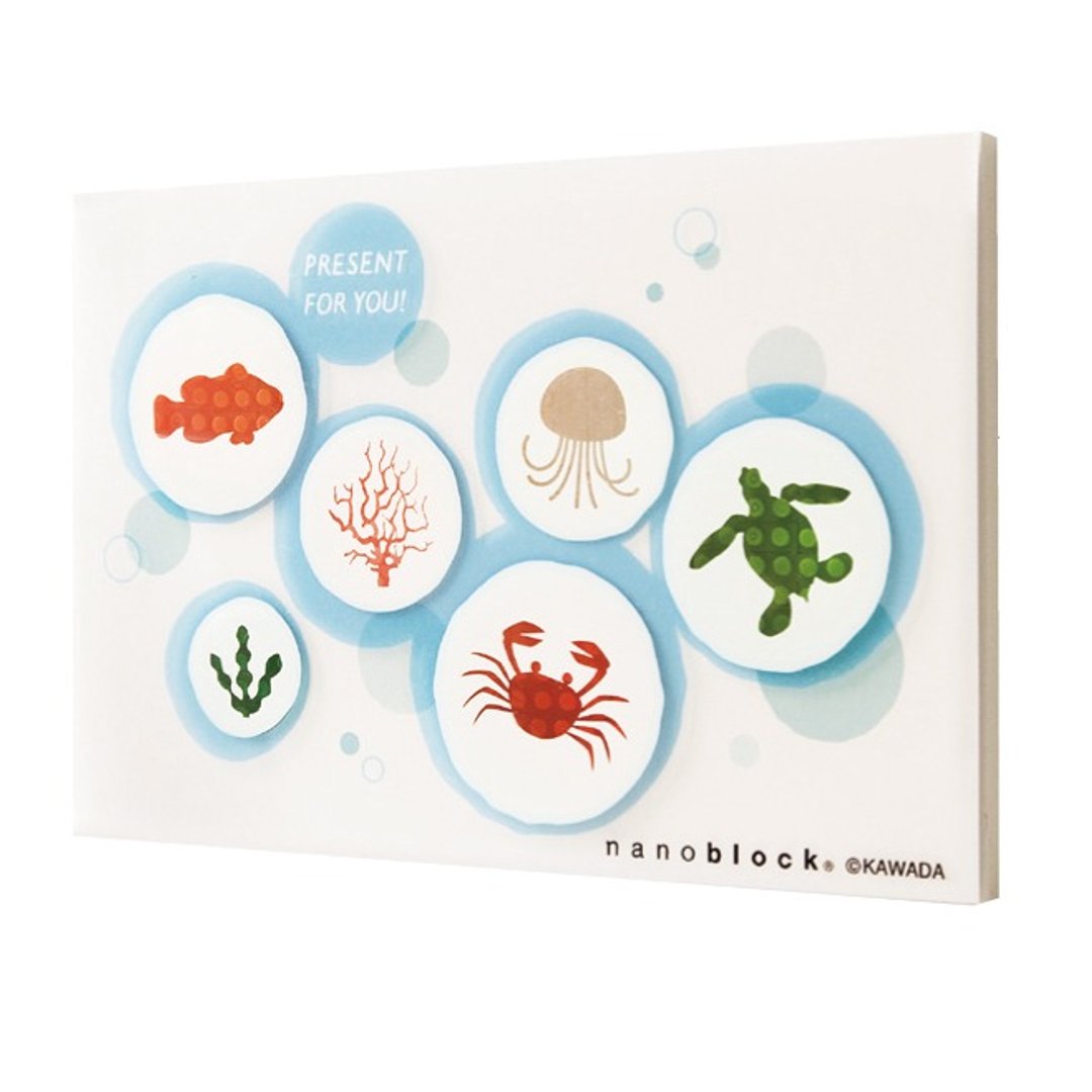 迷你积木 x 明信片(镂空)【海底世界】 nanoblock x postcard 日本制 - 卡片/明信片 - 纸 