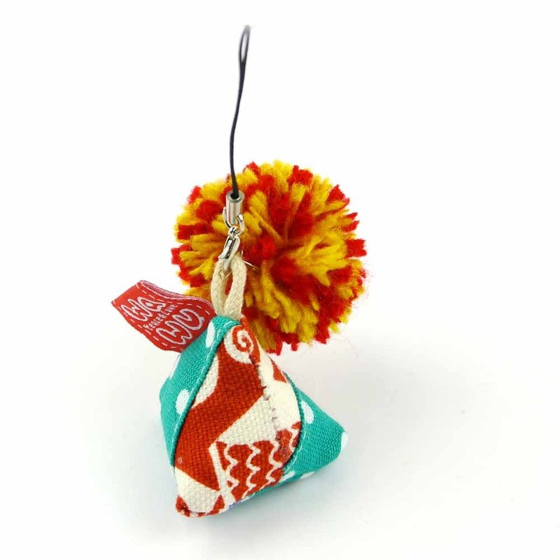 WaWu幸运粽吊饰钥匙圈 (湖水绿点) 订制款* - 吊饰 - 棉．麻 绿色