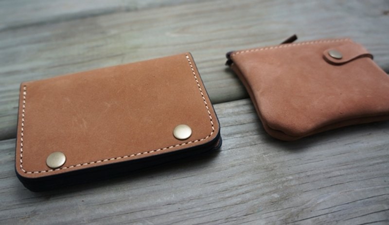 【组合商品】个性短夹 x 零钱包 （免费印字、包装服务） - 零钱包 - 真皮 