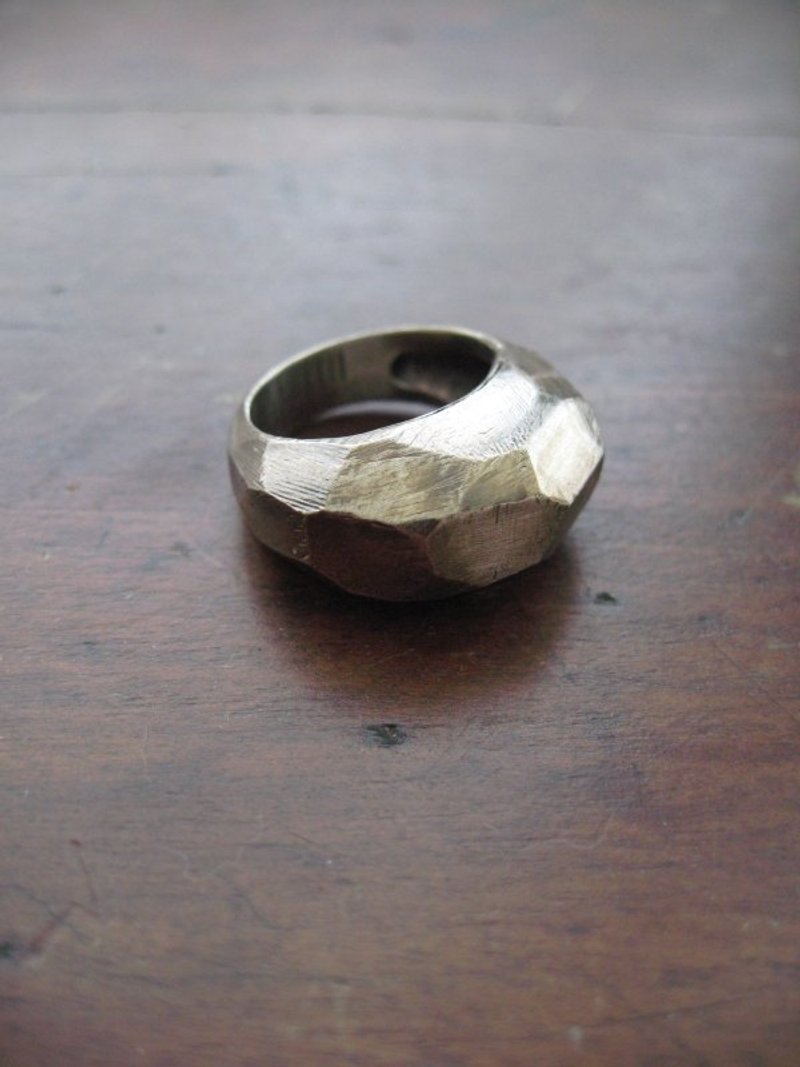 切角大肚戒 - 戒指 - 其他金属 灰色
