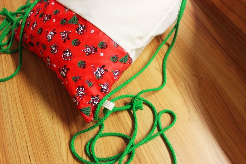 *麋鹿特派员* - 束口袋双肩包 - 其他材质 红色