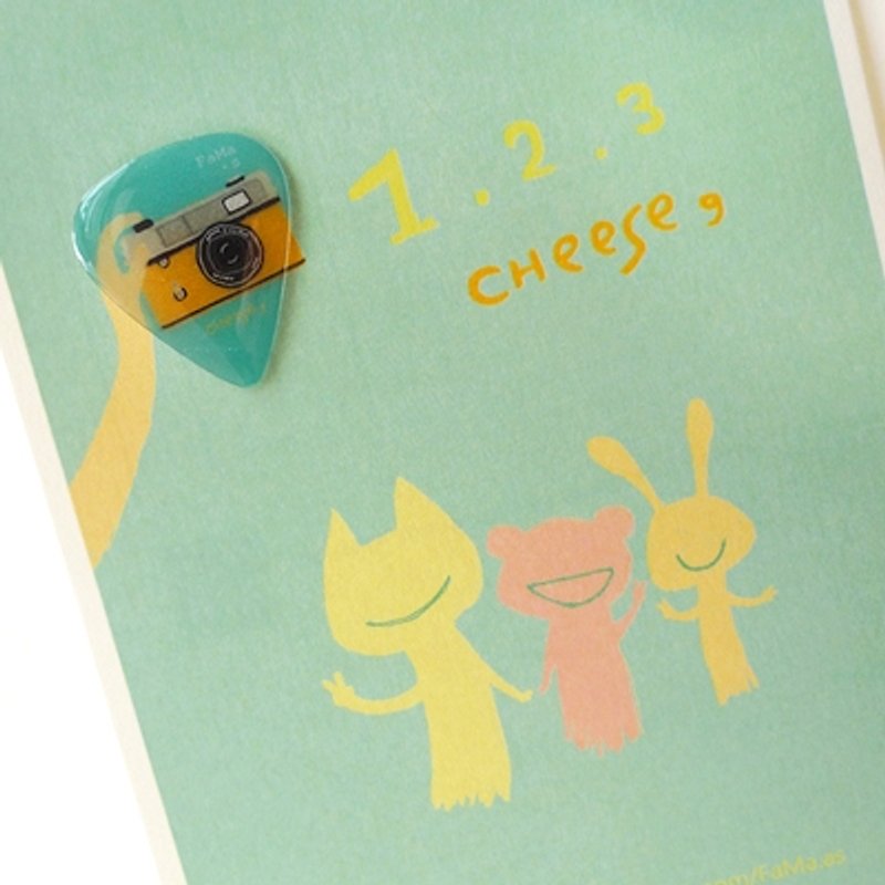 FaMa's Pick吉他弹片 笑一个 明信片套组 - 吉他配件 - 树脂 绿色