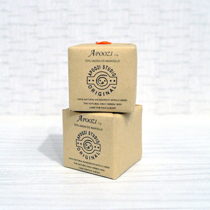 手工方块马赛皂-经典橄榄 - 沐浴用品 - 植物．花 橘色