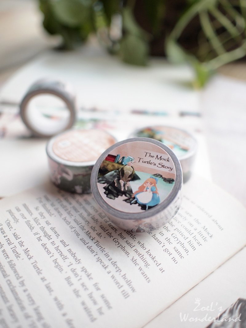 童话纸胶带 * 假海龟的故事 * 爱丽丝梦游仙境 第九章 - 纸胶带 - 纸 粉红色