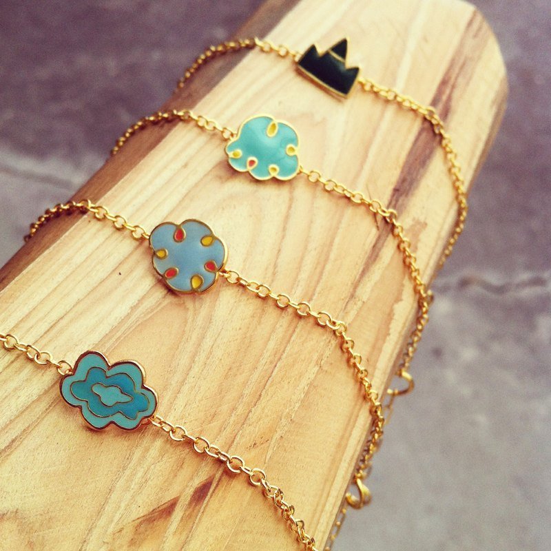 层层云朵/调色盘云朵/绿山☉手炼（绿山到货） - 手链/手环 - 其他金属 蓝色