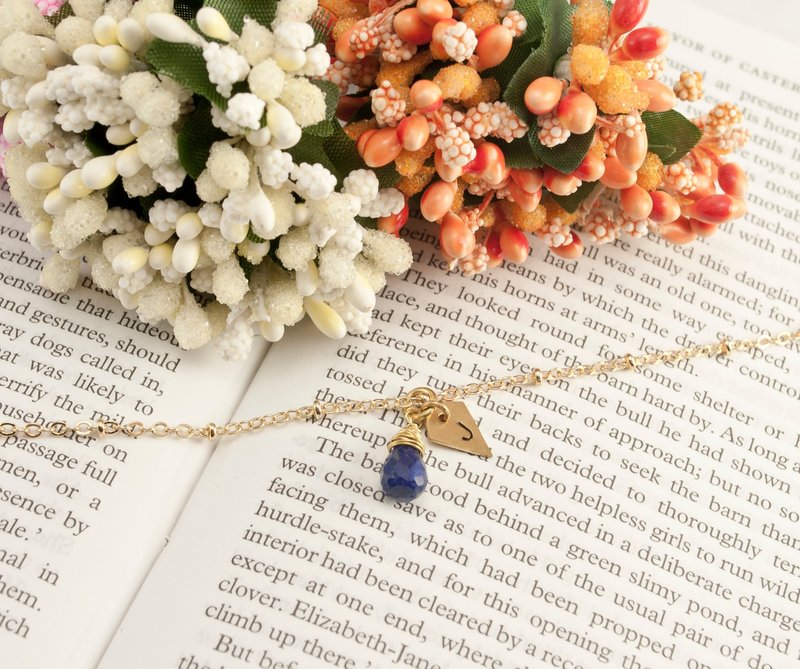 // La Don // 【扣式手链-定制吊牌-青金石】 - 手链/手环 - 其他金属 金色