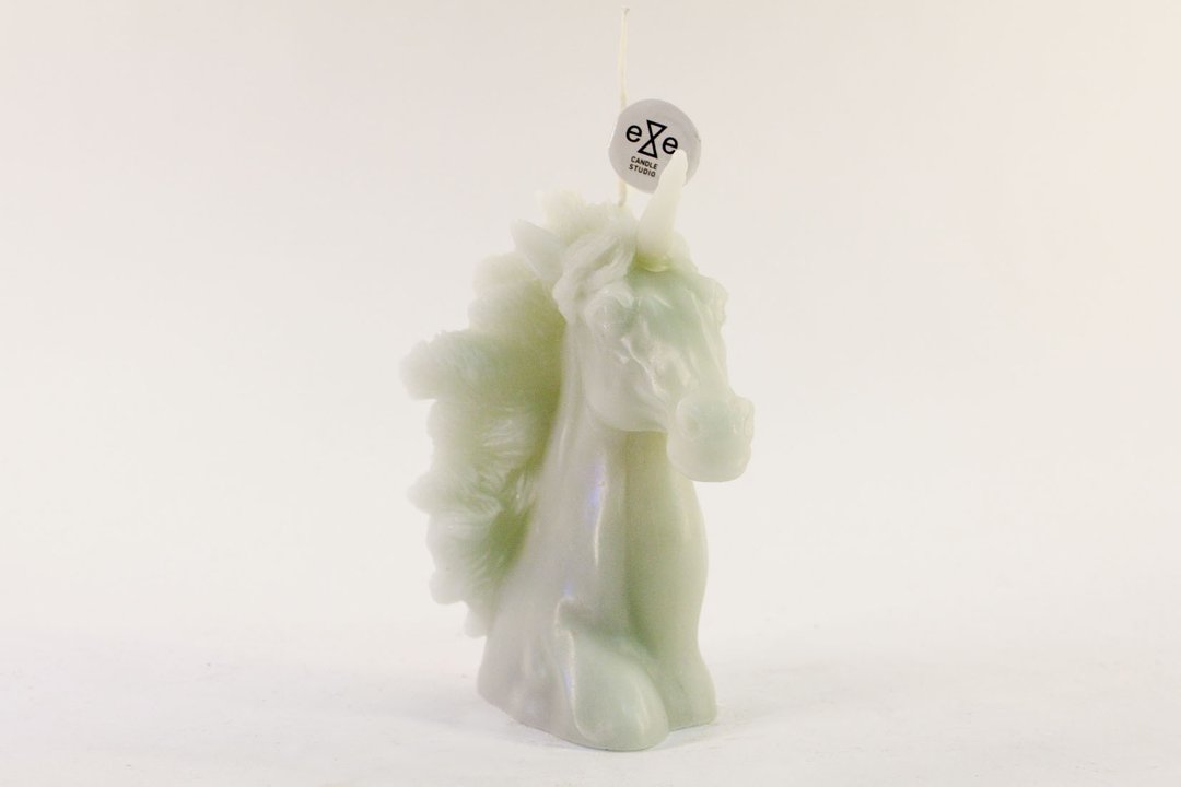 水泥灰-大独角兽造型蜡烛 Unicorn Candle - 蜡烛/烛台 - 蜡 灰色