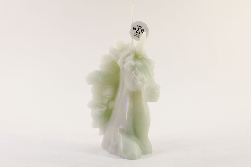 水泥灰-大独角兽造型蜡烛 Unicorn Candle - 蜡烛/烛台 - 蜡 灰色
