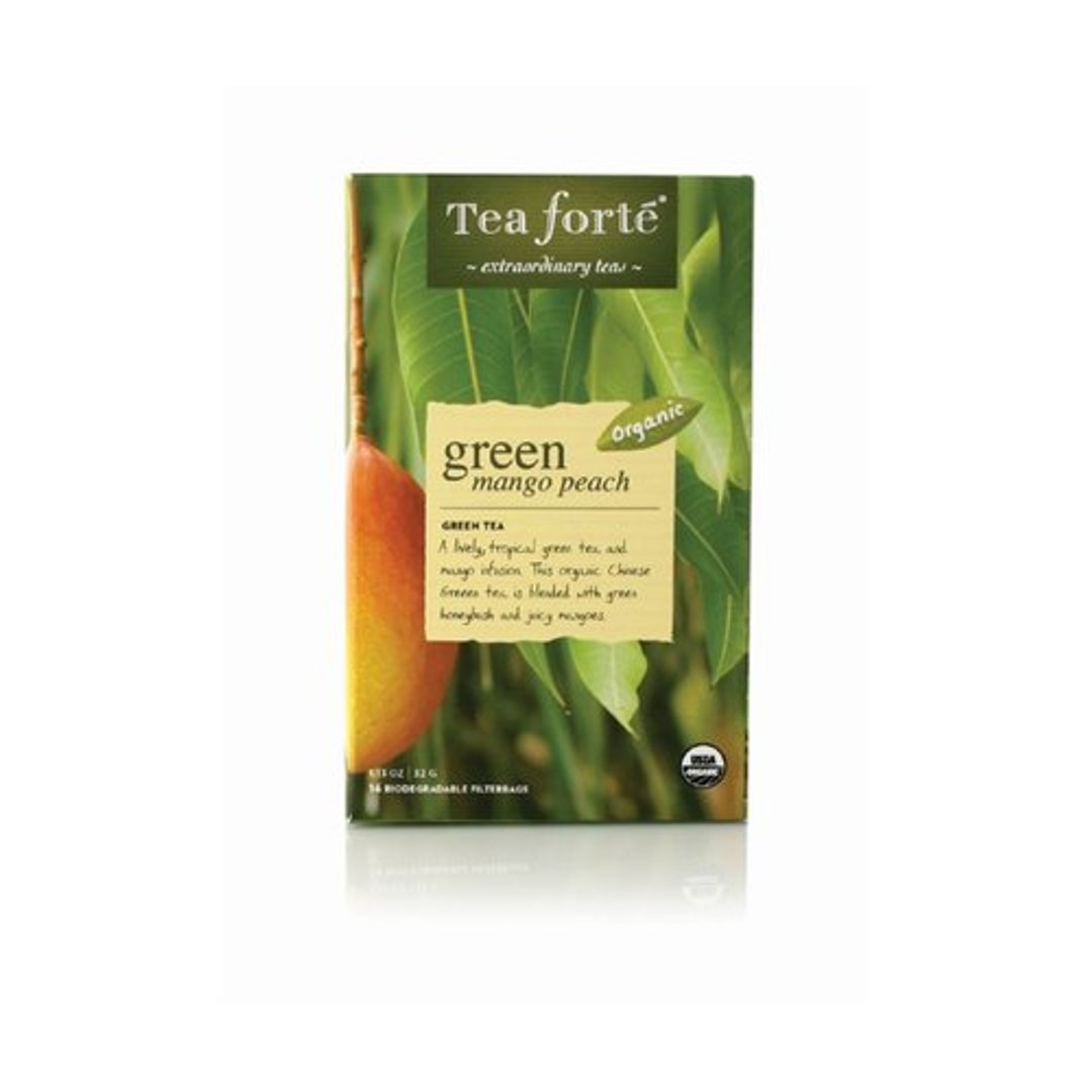 Tea Forte 16入有机滤纸茶包 - 蜜树香桃绿茶 Organic Filterbag - Green Mango Peach - 茶 - 植物．花 绿色