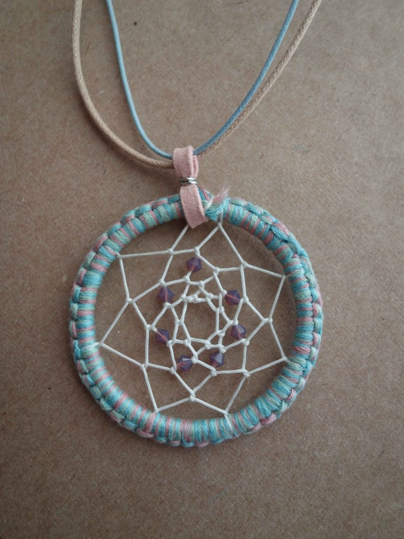 ~米+熊~ 捕梦网 Dreamcatcher (项链/多色淡雅款) - 项链 - 其他金属 多色
