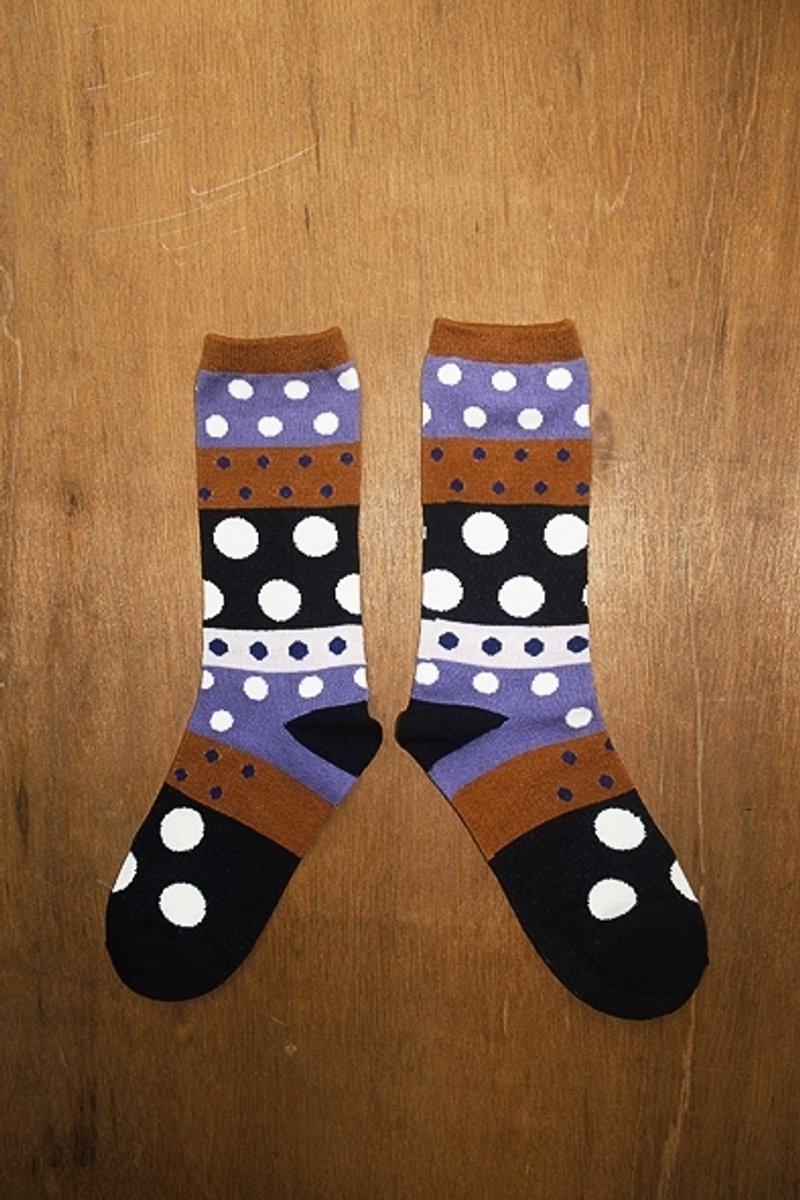 大小点点袜!!夏漪眺=knock your socks off !! - 袜子 - 其他材质 咖啡色