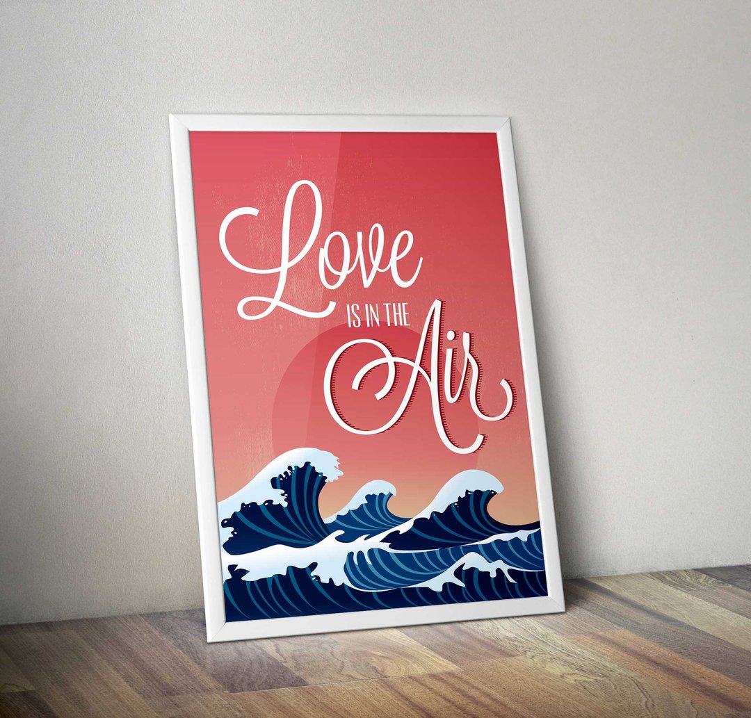 那充斥在空气中的爱 Love is in the Air (有字/无字) - 海报/装饰画/版画 - 纸 红色