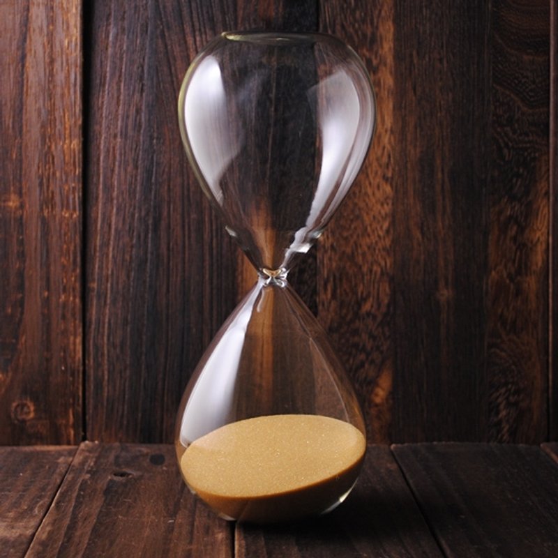 30MINS【MSA GLASS ENGRAVING】(香槟金色)北欧水滴沙漏 30分钟 玻璃雕刻 刻字沙漏 客制化 - 其他 - 玻璃 橘色