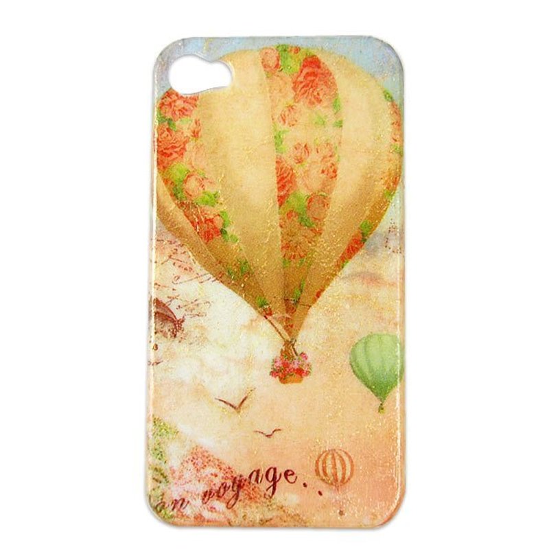 momolico-桃子莉可手作-彩绘拼贴iphone 4保护壳 背壳-梦想热气球(B) - 其他 - 塑料 