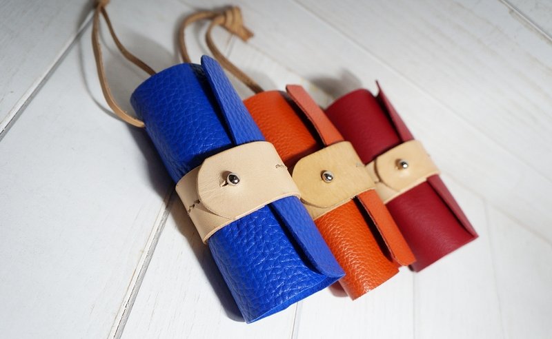 【皮作】撞色钥匙包 （宝蓝色） - 其他 - 其他材质 蓝色