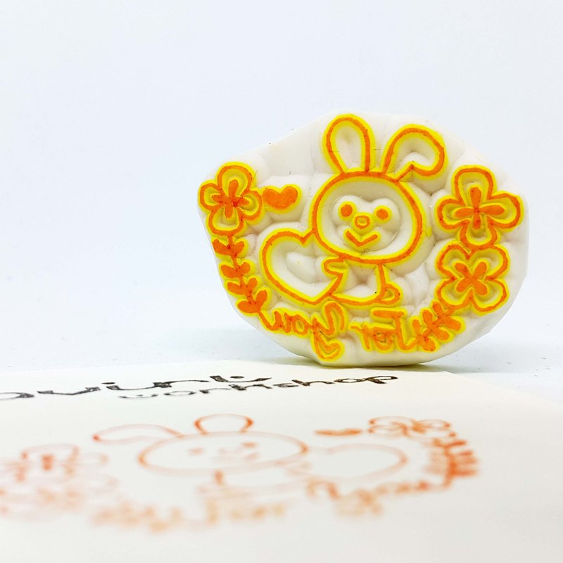 【手工橡皮章】For You小兔 - 印章/印台 - 塑料 