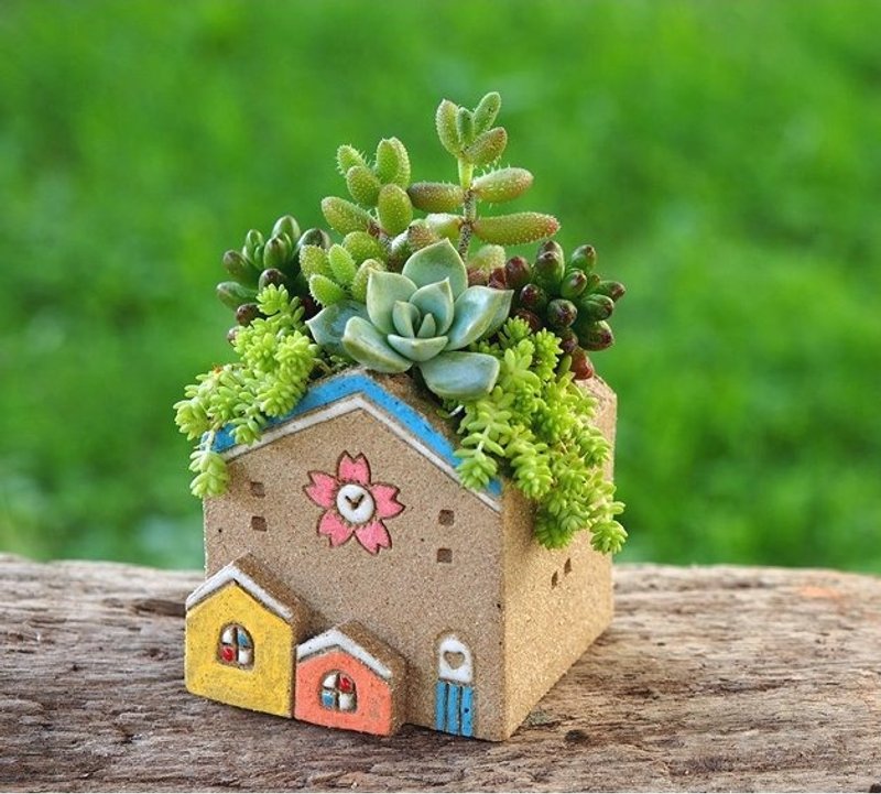 【花园小屋Garden】陶手作-浪漫花钟糖果屋(S)/缺货中 可订制 /Ceramic House - 植栽/盆栽 - 其他材质 