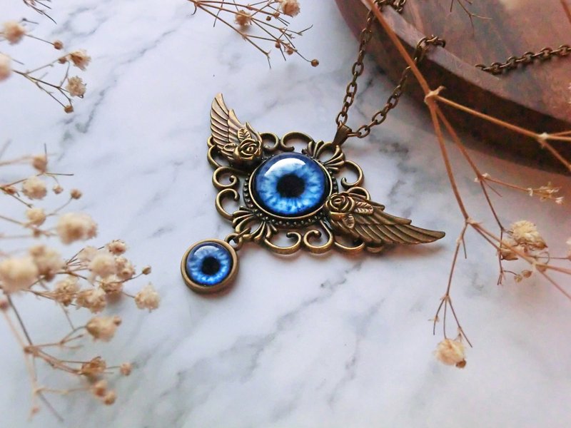 瞳羽 - 坠链 - 项链 - 其他金属 蓝色