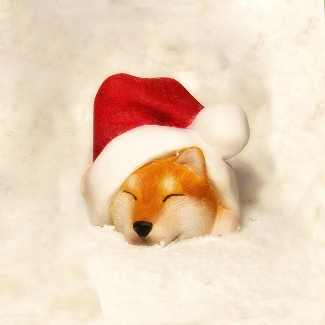 圣诞圆滚滚系列狗狗(柴犬)-Christmas Dog - 摆饰 - 塑料 多色
