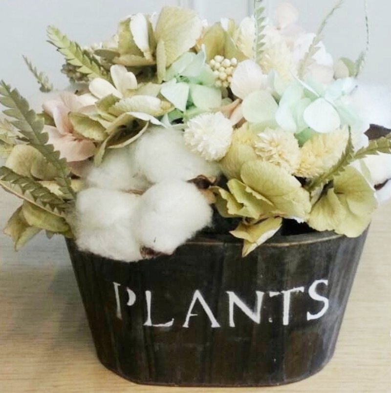 [Love flower decoration ] - 干燥花混不凋盆花 (需订制/附礼品包装袋) - 植栽/盆栽 - 植物．花 多色