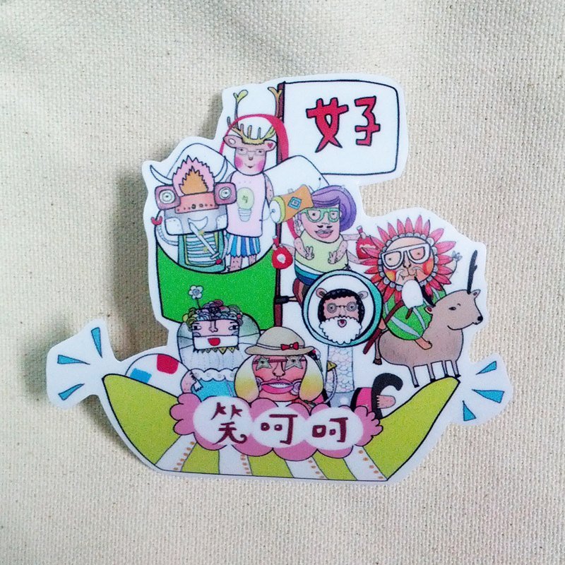 赤毛族七福神【七福星】! 特别版贴纸8张组 - 红包/春联 - 纸 白色