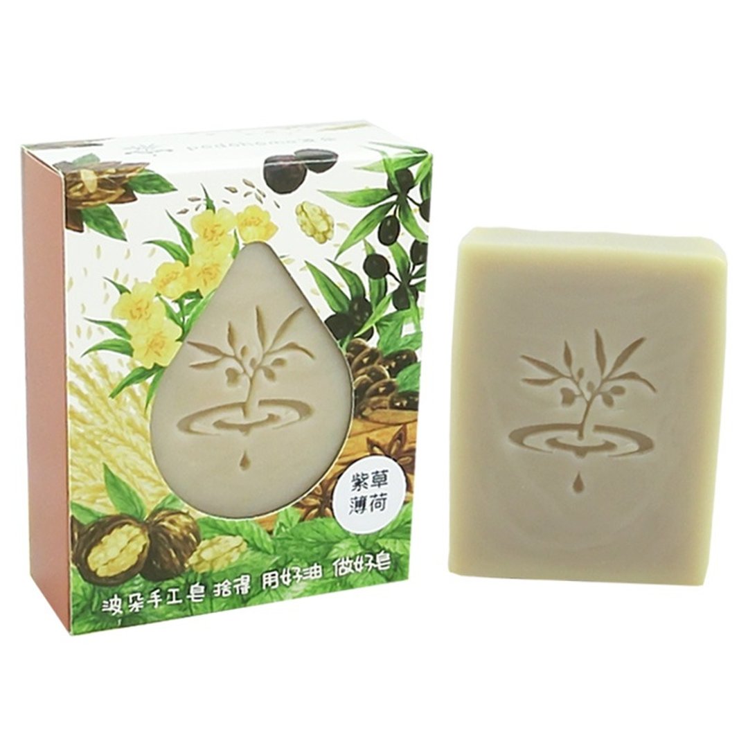 【PoDo波朵】紫草薄荷调理手工皂- 单入礼盒组（头皮保养全身皂） - 沐浴用品 - 植物．花 