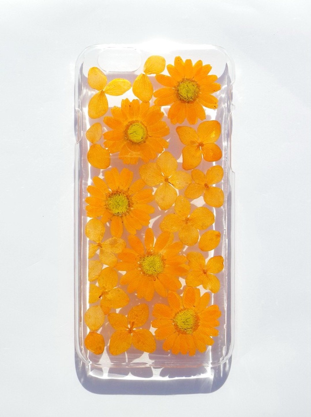 Anny's workshop手作押花手机保护壳，适用于Apple iphone 6，阳光橙 - 手机壳/手机套 - 塑料 橘色
