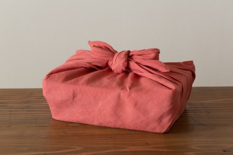 Pint! 草木染亚麻风吕敷 Furoshiki （朱鹭色） - 其他 - 其他材质 红色