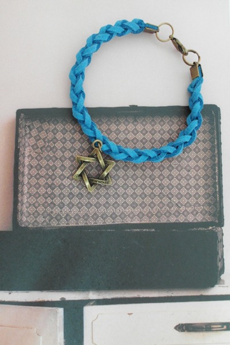 日常の手作り 编织手环✡行李箱的故事/芒星 - 手链/手环 - 棉．麻 多色