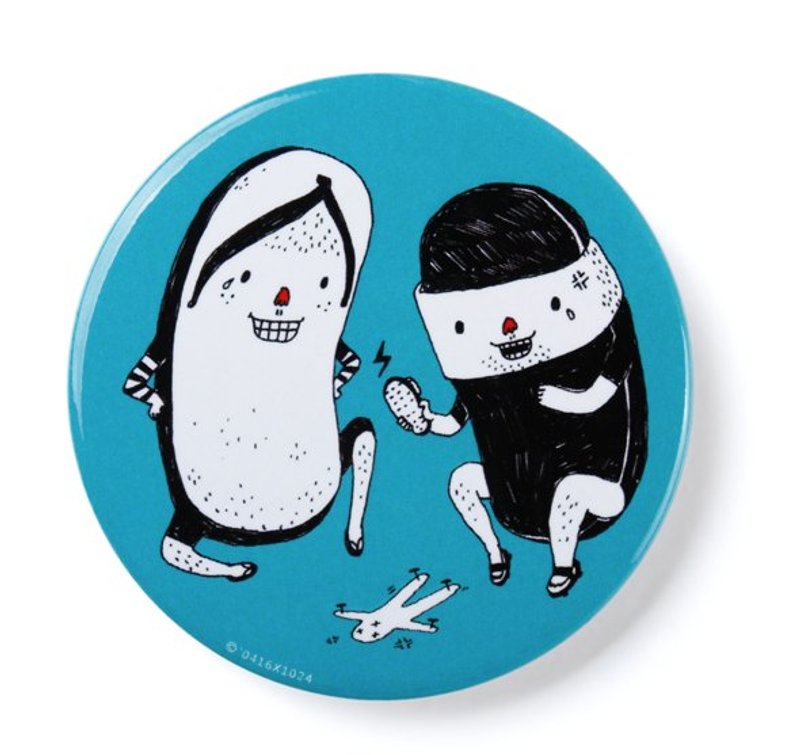 打小人／徽章 - 徽章/别针 - 其他金属 蓝色