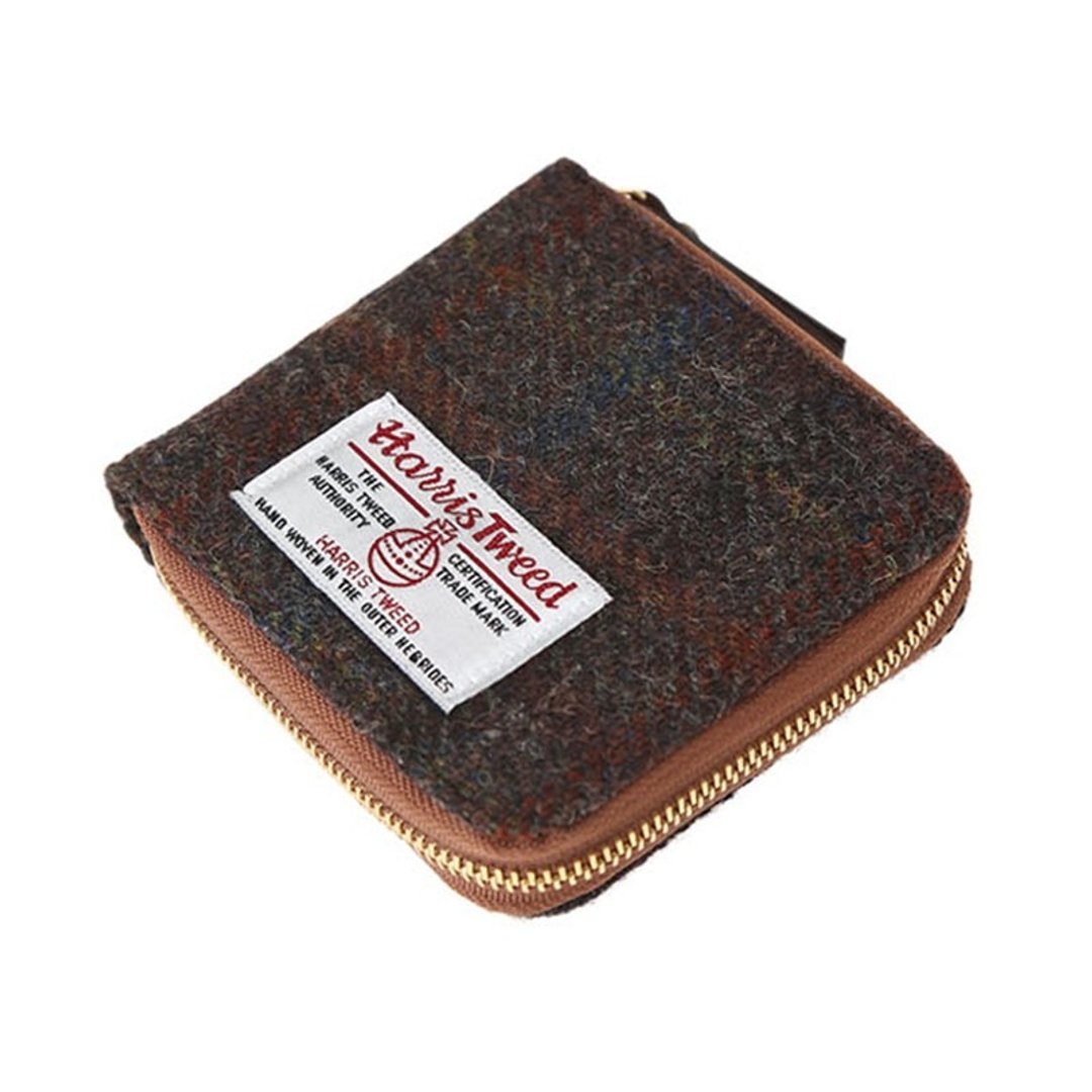 HARRIS TWEED WALLET - D.BROWN - 皮夹/钱包 - 羊毛 咖啡色
