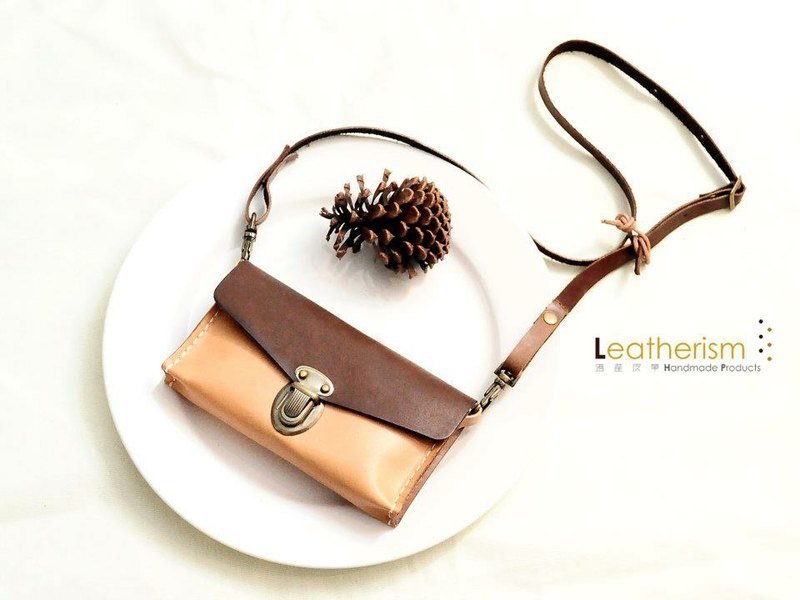 全新褐色系三色组合－Leatherism手缝牛皮手机袋  - 其他 - 真皮 卡其色