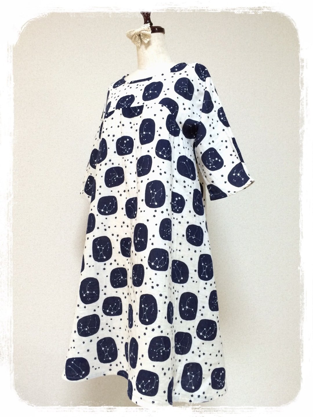 Constellation of One Piece: soft double gauze: White - 洋装/连衣裙 - 其他材质 白色