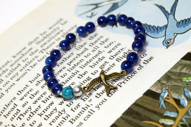 燕子向南飞★串珠手炼 - 手链/手环 - 其他材质 蓝色