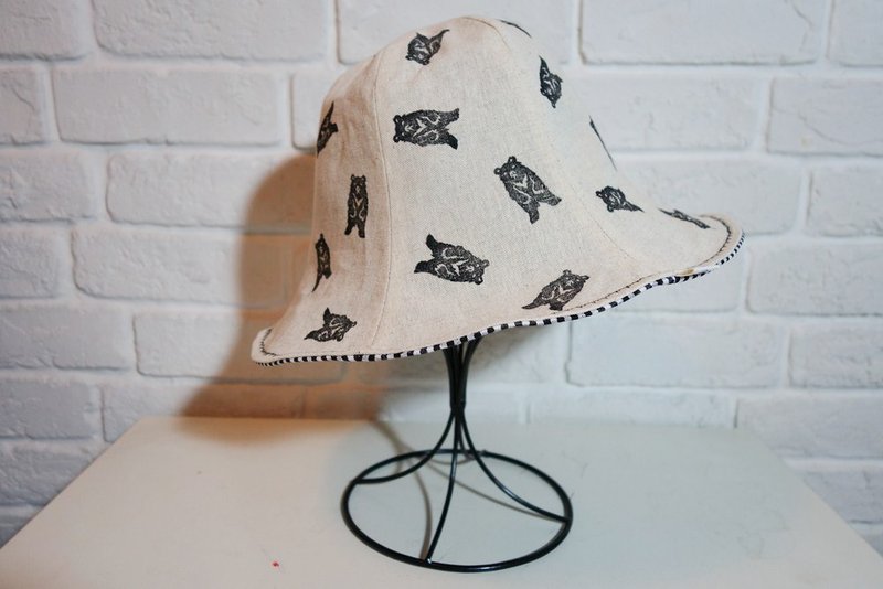 台湾原生系列_台湾黑熊 花苞渔夫帽 - 帽子 - 其他材质 黑色