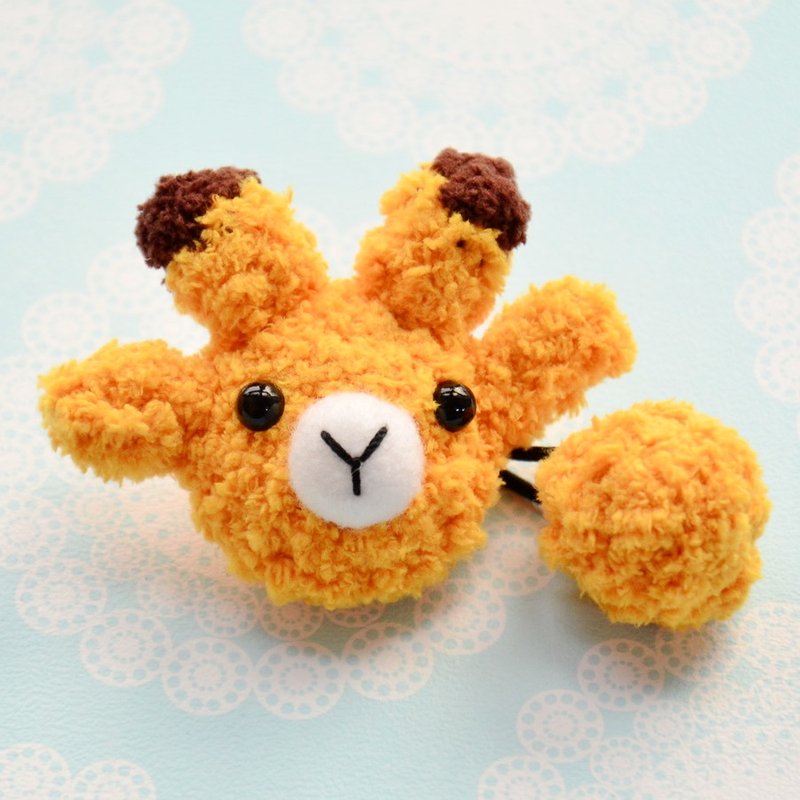 毛线编织软绵绵发束 － 长颈鹿 - 发饰 - 其他材质 橘色