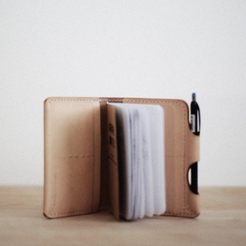 joydivision vintage全手缝线 带笔插 手工 护照本 笔记本 记事本 皮套原色 - 其他 - 真皮 卡其色