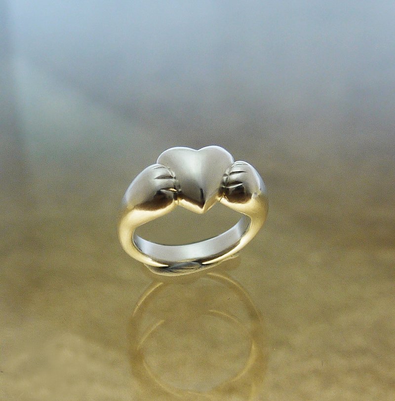 手工925纯银【猫手掌肉球猫戒指Cat ring】喵呜~!我要抓住你的心! - 戒指 - 纯银 银色