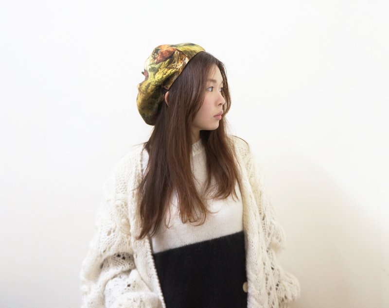 法国少女贝蕾帽 | 森林找麋鹿 - 帽子 - 其他材质 咖啡色