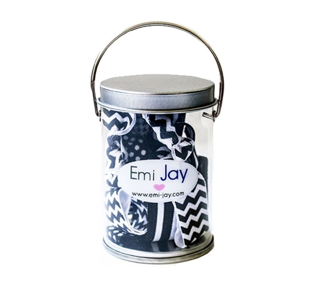 EMI❤JAY Black tie - Paint Tins- 8入发饰罐 - 发饰手环 - 发饰 - 其他材质 黑色