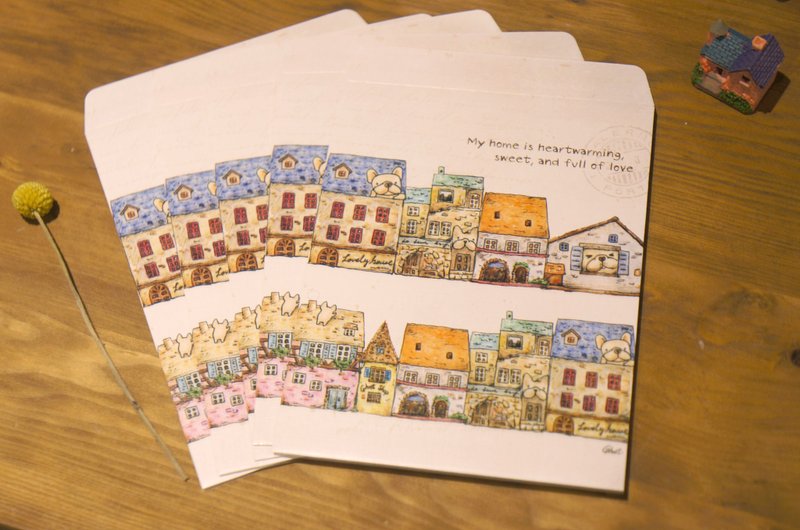 (售完) 法斗包装信封袋-小(每包5入）- 法国小屋 - 包装材料 - 纸 粉红色