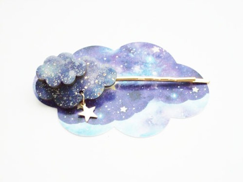 星空 ☆ 发夹 发饰 / hairpin - 发饰 - 木头 蓝色