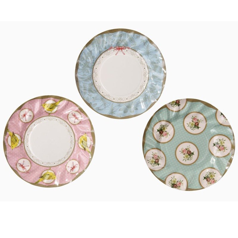 《花边糖霜 § 中型餐盘》英国Talking Tables派对用品 - 浅碟/小碟子 - 纸 多色