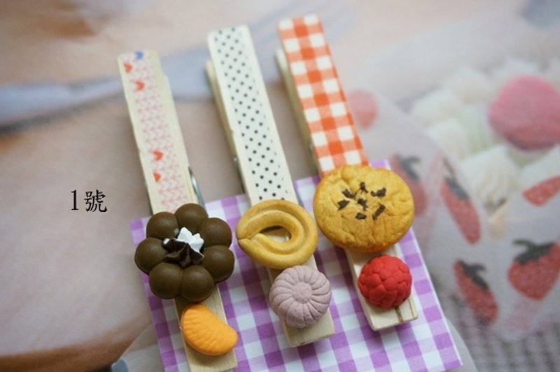 手工制书签木夹(三入一组) - 书签 - 木头 粉红色